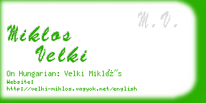 miklos velki business card